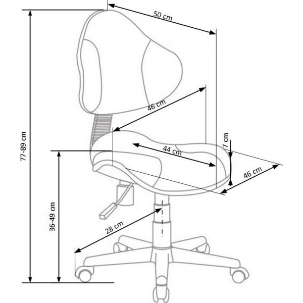 Chaise de bureau Cesar - Gris/vert Chaise de bureau Cesar - Gris/vert