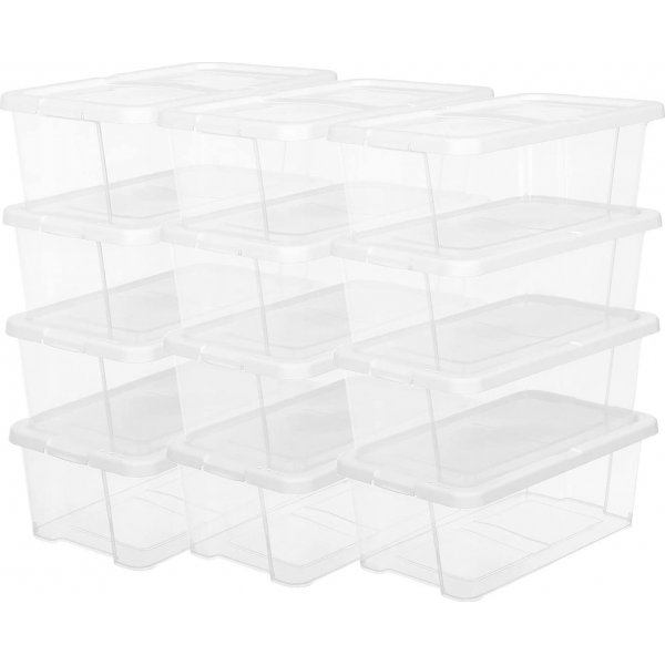 Boîte de rangement Leander 35x20 cm 12-pack - Transparent Boîte de rangement Leander 35x20 cm 12-pack - Transparent