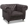 Chesterfield Cambridge Deluxe ftlj - Mrk grbrun vintage lderlook