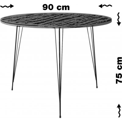 Sandalf matbord 90 cm - Ek