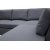 Dream bäddsoffa med förvaringar vändbar U-soffa i mörkgrått tyg + Möbelvårdskit för textilier