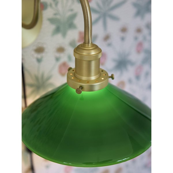 Axel wandlamp - Groen/messing - 25 cm
