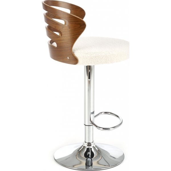 Tabouret de bar Pelican 109 - Crème/noyer Tabouret de bar Pelican 109 - Crème/noyer
