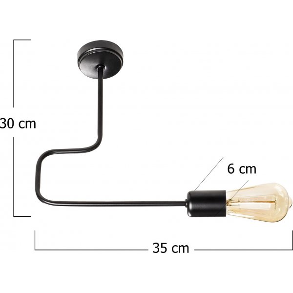 Denge taklampa 3437 - Svart