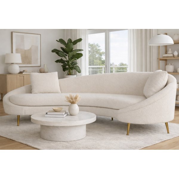 Estelle 3-sits soffa beige - 255 cm bred Estelle 3-sits soffa beige - 255 cm bred