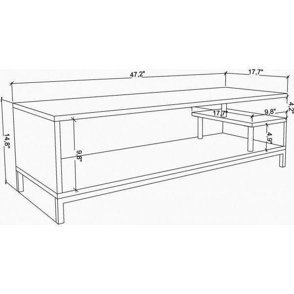 Banc multimdia Reilly - Blanc/chne