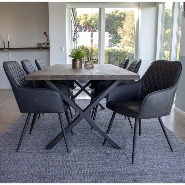 Chaise de Salle à Manger Harbo - Gris Foncé Chaise de Salle à Manger Harbo - Gris Foncé