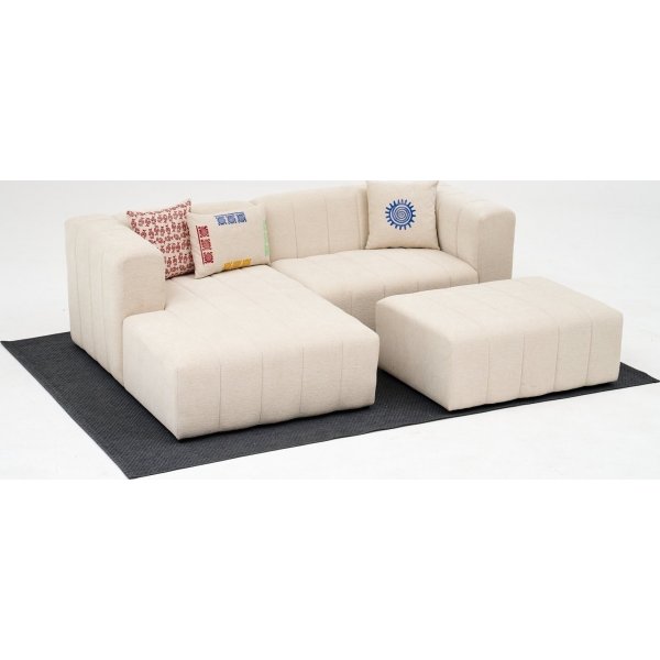 Beyza mini divansoffa vnster - Cream