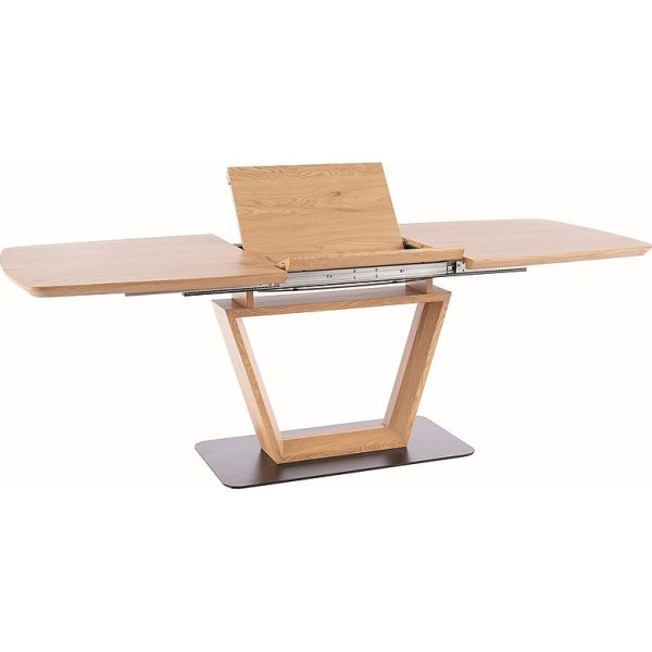 Table à manger Santiago 160-220 cm - Chêne/noir Table à manger Santiago 160-220 cm - Chêne/noir