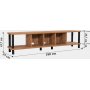 Neo mediabnk 180 cm - Svart/furu