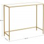 Lejla konsolbord 100 x 35 cm - Vit/guld