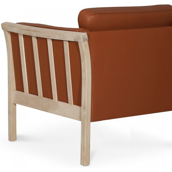 Pure 3-sits soffa i Cognacs f�rgat l�der