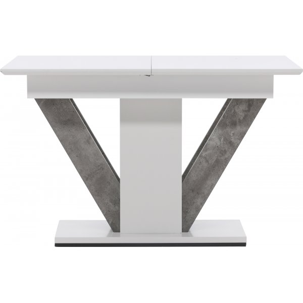 Table à manger Disa 120-160 x 80 cm - Gris/blanc Table à manger Disa 120-160 x 80 cm - Gris/blanc