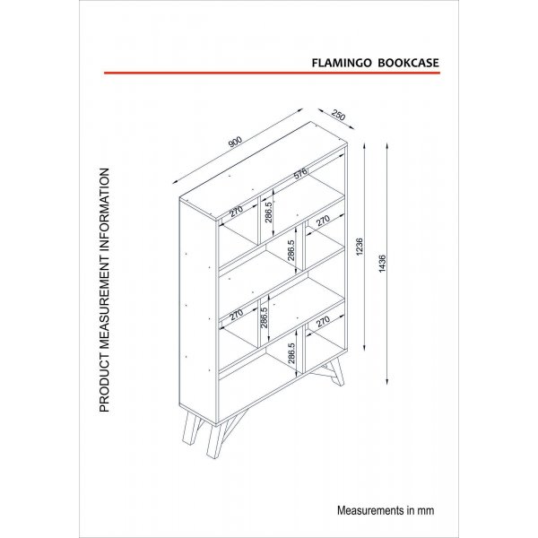 Flamingo bokhylla - Valnöt Flamingo bokhylla - Valnöt