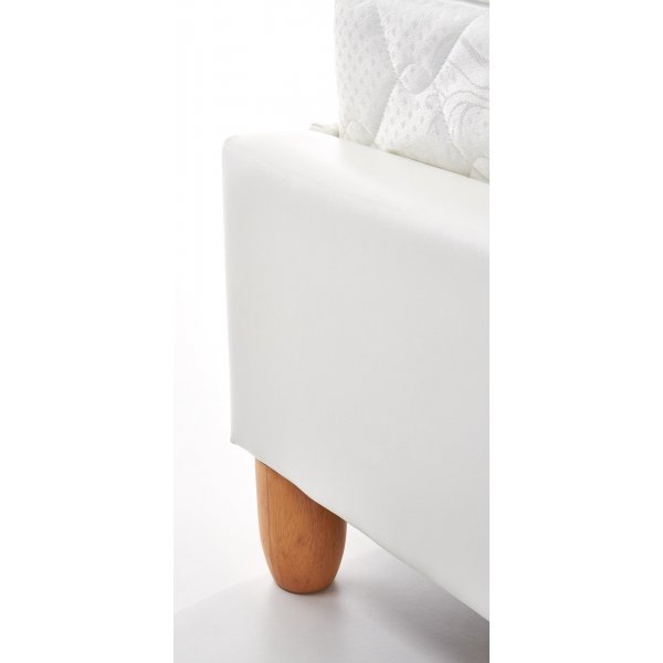 Batol bedframe 160x200 cm in wit kunstleer