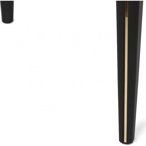 Table à manger Estrela 120-180 x 79 cm - Anthracite/or/noir Table à manger Estrela 120-180 x 79 cm - Anthracite/or/noir