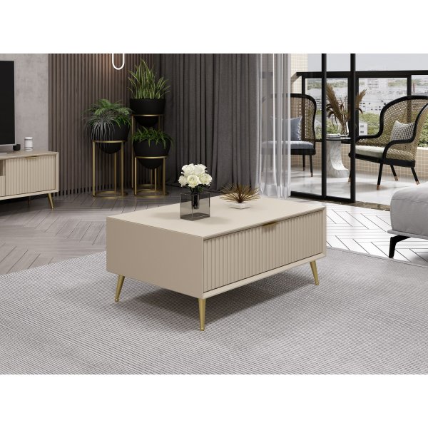 Table basse Lux 90 x 60 cm - Beige