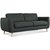 Mineola 3-sits soffa - Mrkgrn (Tyg)