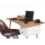 Balbina skrivbord 120x60 cm - Furu/vit
