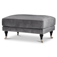 Adena Fotpall XL - Silvergrå Sammet Adena Fotpall XL - Silvergrå Sammet