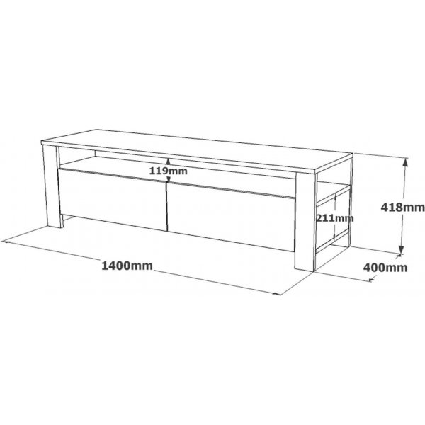 Luca TV-bänk - Felt Luca TV-bänk - Felt