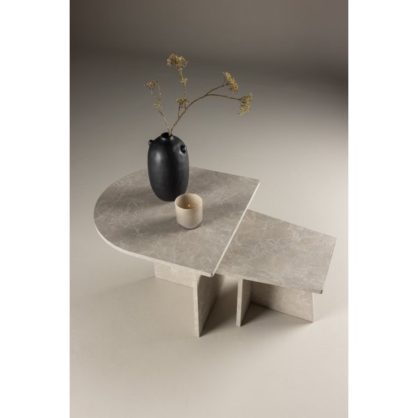 Sala salontafel 40/60 x 40/60 cm - Beige marmerlook Sala salontafel 40/60 x 40/60 cm - Beige marmerlook