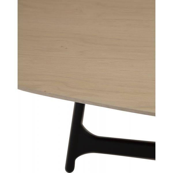 Table  manger Ooid 220 x 110 cm - Placage chne/noir