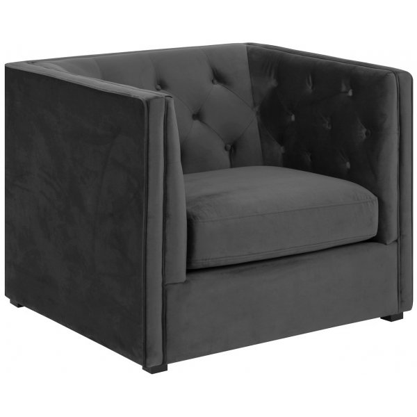 Chesterfield Milano ftlj i gr sammet