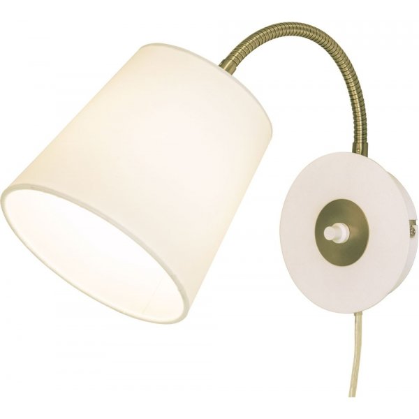 Ljusdal vgglampa - Vit/matt mssing
