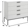 Slimline byr 90 x 40 x 87 cm - Vit/svart