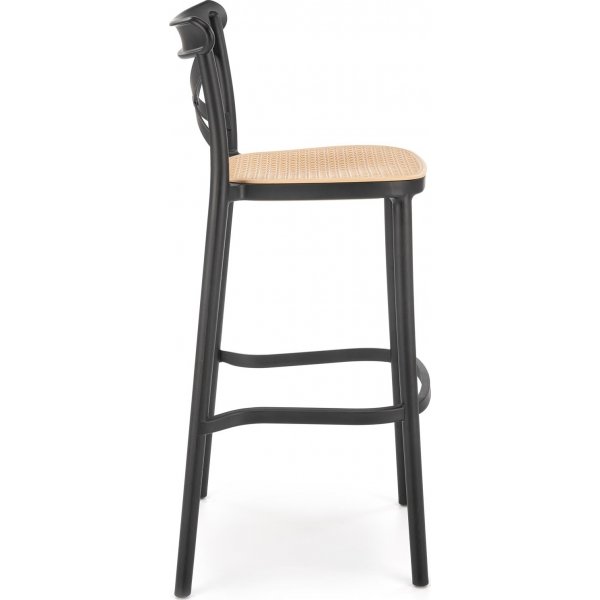 Tabouret de bar Plican 111 - Noir/beige