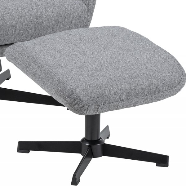 Fauteuil Trafford avec repose-pieds - Gris clair