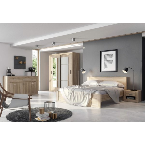 Einar säng 180 x 200 cm - San Remo ek Einar säng 180 x 200 cm - San Remo ek