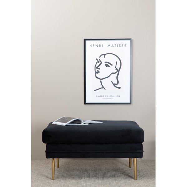 Savanna sittpuff - Svart sammet Savanna sittpuff - Svart sammet