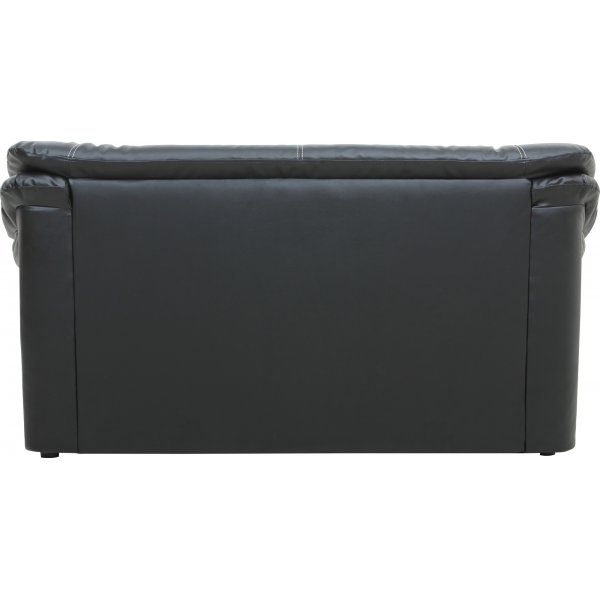 Soffa 2-sits svart konstlder - Dominic + Flckborttagare fr mbler