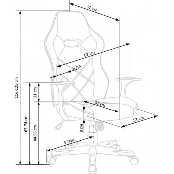 Chaise de bureau Kerrie - PU noir
