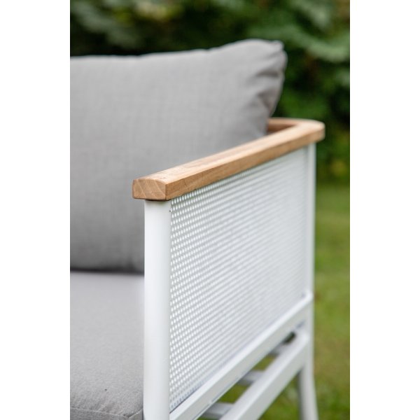 Groupe lounge Nettan - Blanc/gris clair Groupe lounge Nettan - Blanc/gris clair