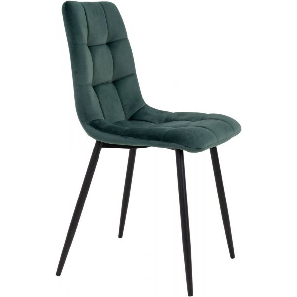 Chaise de salle  manger Middelfart - Vert fonc/noir