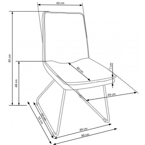 Chaise de salle à manger Veronika - Gris clair/noir (Tissu/PU) Chaise de salle à manger Veronika - Gris clair/noir (Tissu/PU)