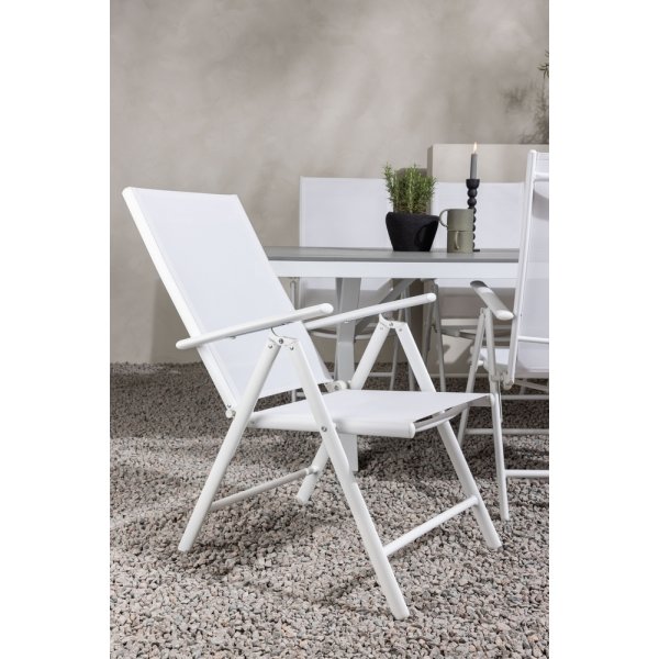 Garcia utematgrupp med 6 st Break stolar - Grå/Vit Garcia utematgrupp med 6 st Break stolar - Grå/Vit