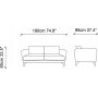 Giza 2-sits soffa - Gr