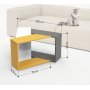 Trine soffbord 100 x 98 cm - Vit