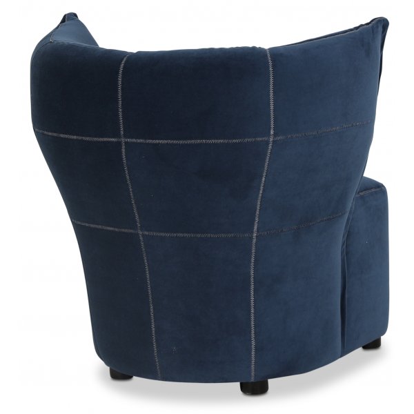 Fauteuil Mullsjö en tissu bleu foncé + Pieds de meubles Fauteuil Mullsjö en tissu bleu foncé + Pieds de meubles