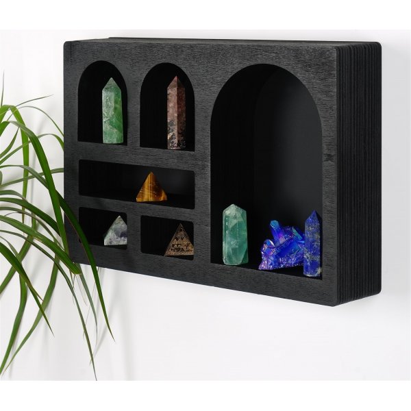 Cryptische wandplank 3 Zwart