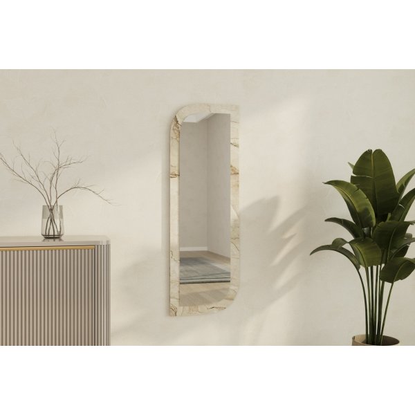 Miroir mural Arni - Marbre blanc
