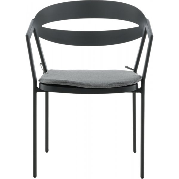 Slit matstol - Svart/Gr