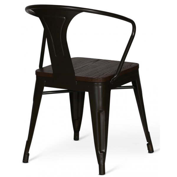 Industry stol i plåt - Valnöt/Plåt Industry stol i plåt - Valnöt/Plåt