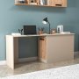 Newra skrivbord 180 x 47 cm - Furu/beige