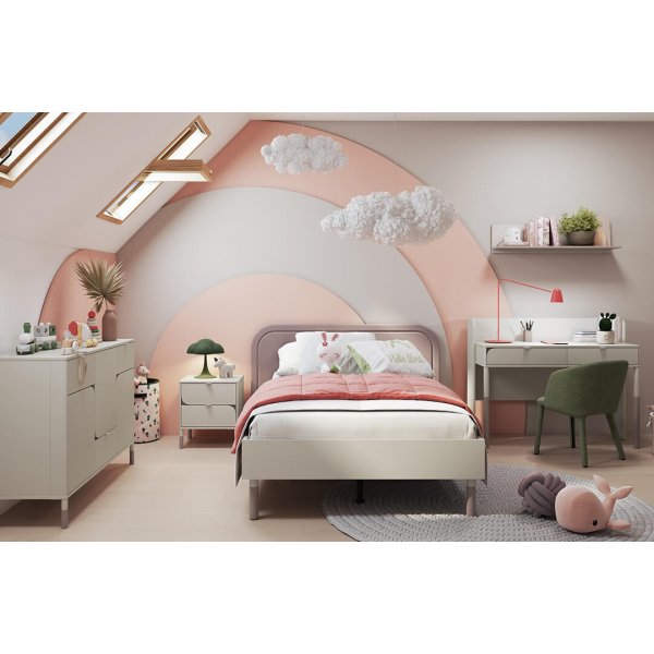 Harmony bedframe 90 x 200 cm - Kasjmier/truffel