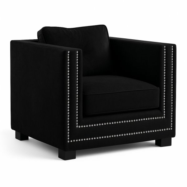 Hamilton fåtölj - Svart sammet Hamilton fåtölj - Svart sammet